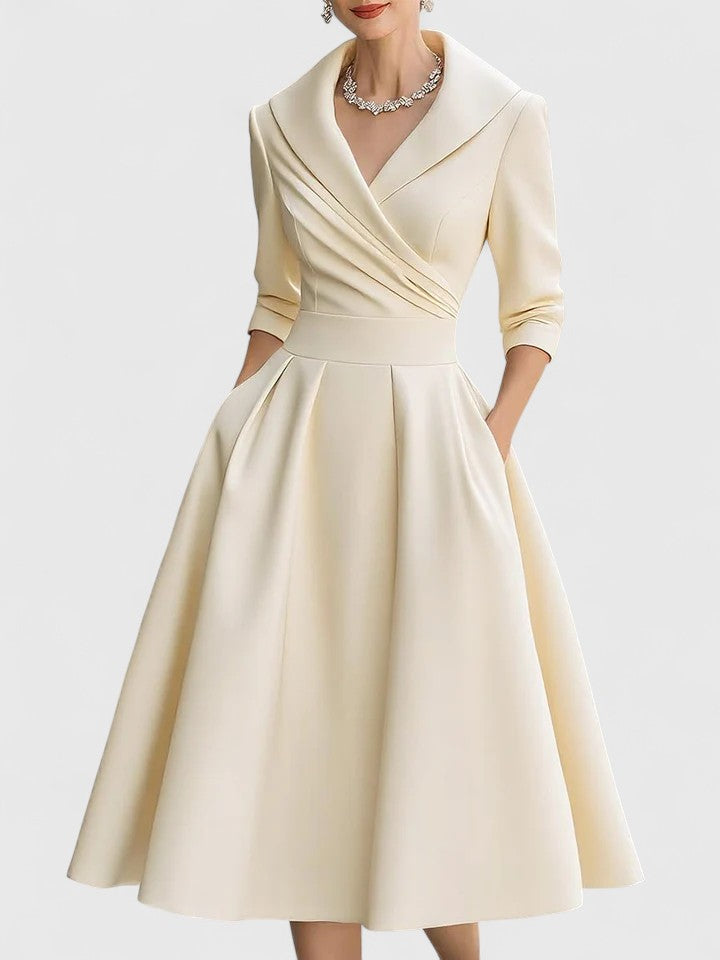 Peyton | Women Elegant Off-Shoulder Midi Dress