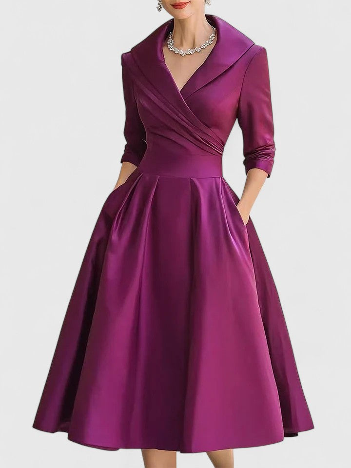 Peyton | Women Elegant Off-Shoulder Midi Dress