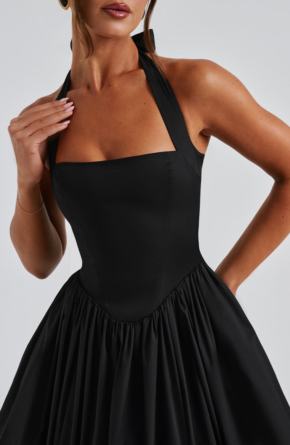 Faith | Women Wedding Guest Halter Midi Dress