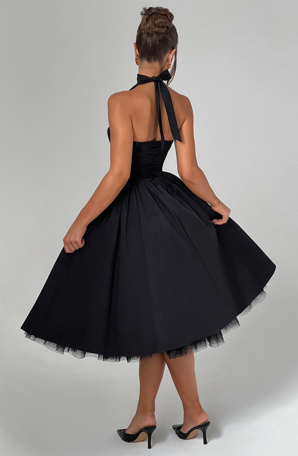 Faith | Women Wedding Guest Halter Midi Dress