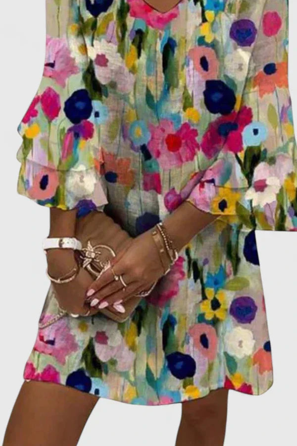 Maria | Women Elegant Printed Mini Dress