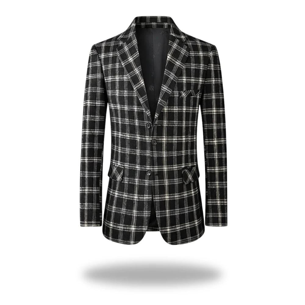 Wes | Men Refined Plaid Tailored Blazer