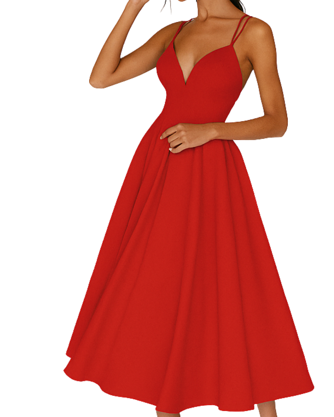 Isabel | Women Wedding Guest Strappy Midi Dress