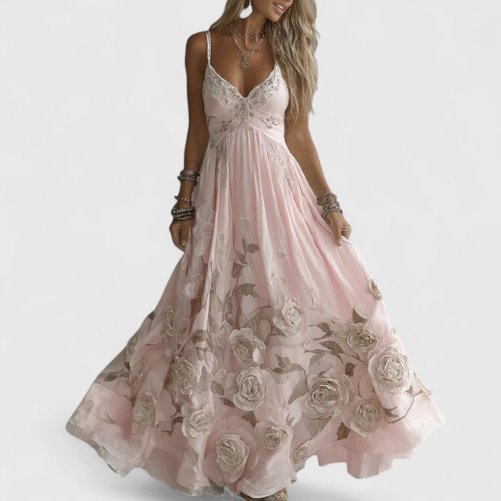 Amelia | Women Elegant Floral Bohemian Dress