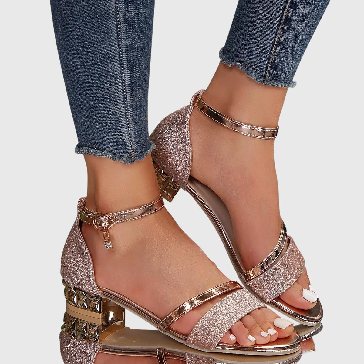 Riley | Women Orthopedic Ankle Strap Heeled Sandals