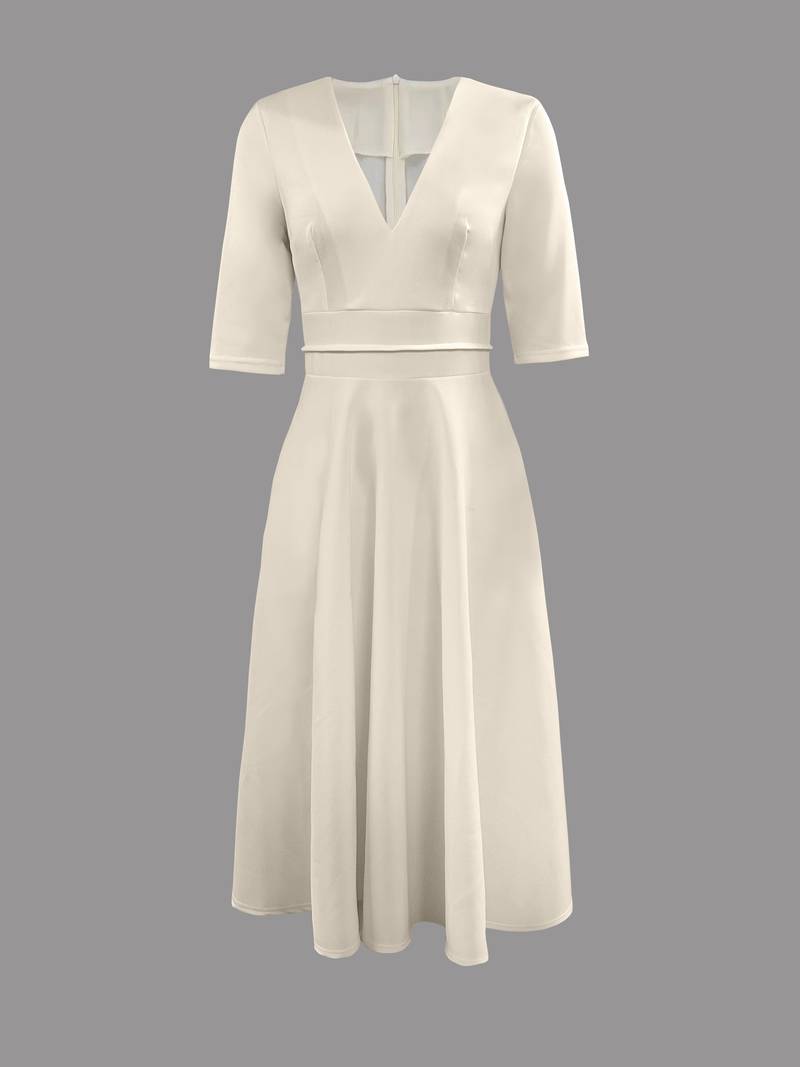 Caroline | Women Wedding Guest Flared Midi Dress