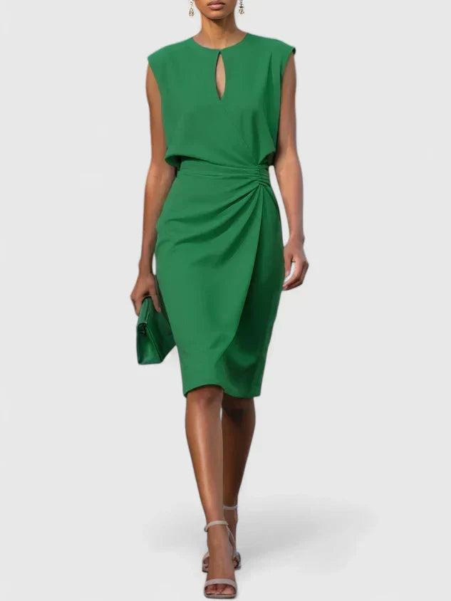 Jenny | Women Sophisticated Ruched Midi Dress