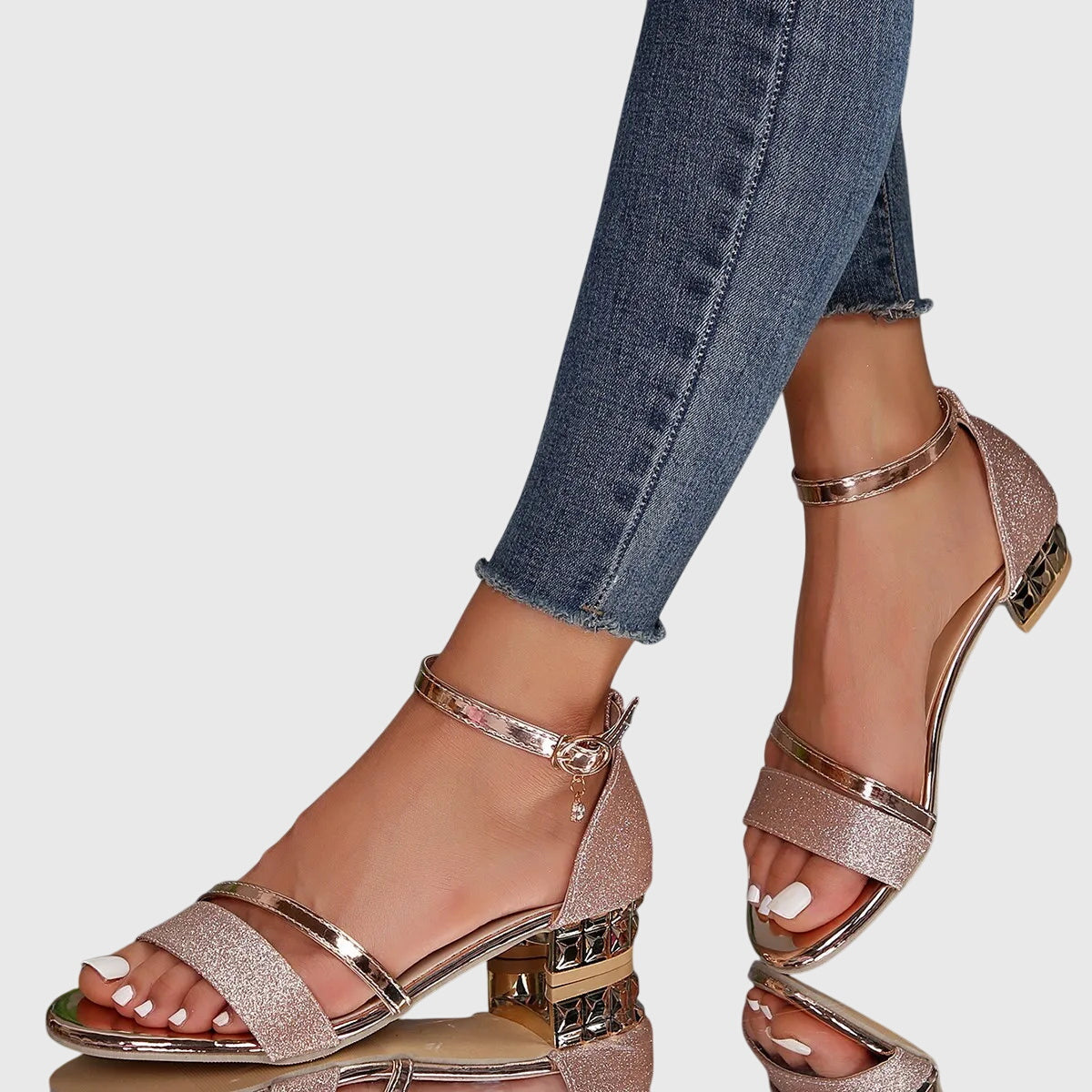 Riley | Women Orthopedic Ankle Strap Heeled Sandals