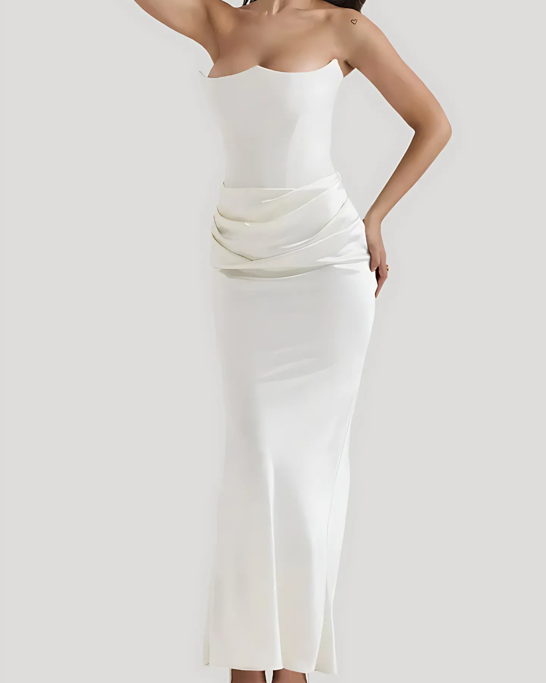 Audrey | Women Wedding Guest Draped Maxi Dress