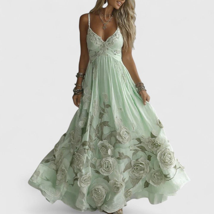 Amelia | Women Elegant Floral Bohemian Dress