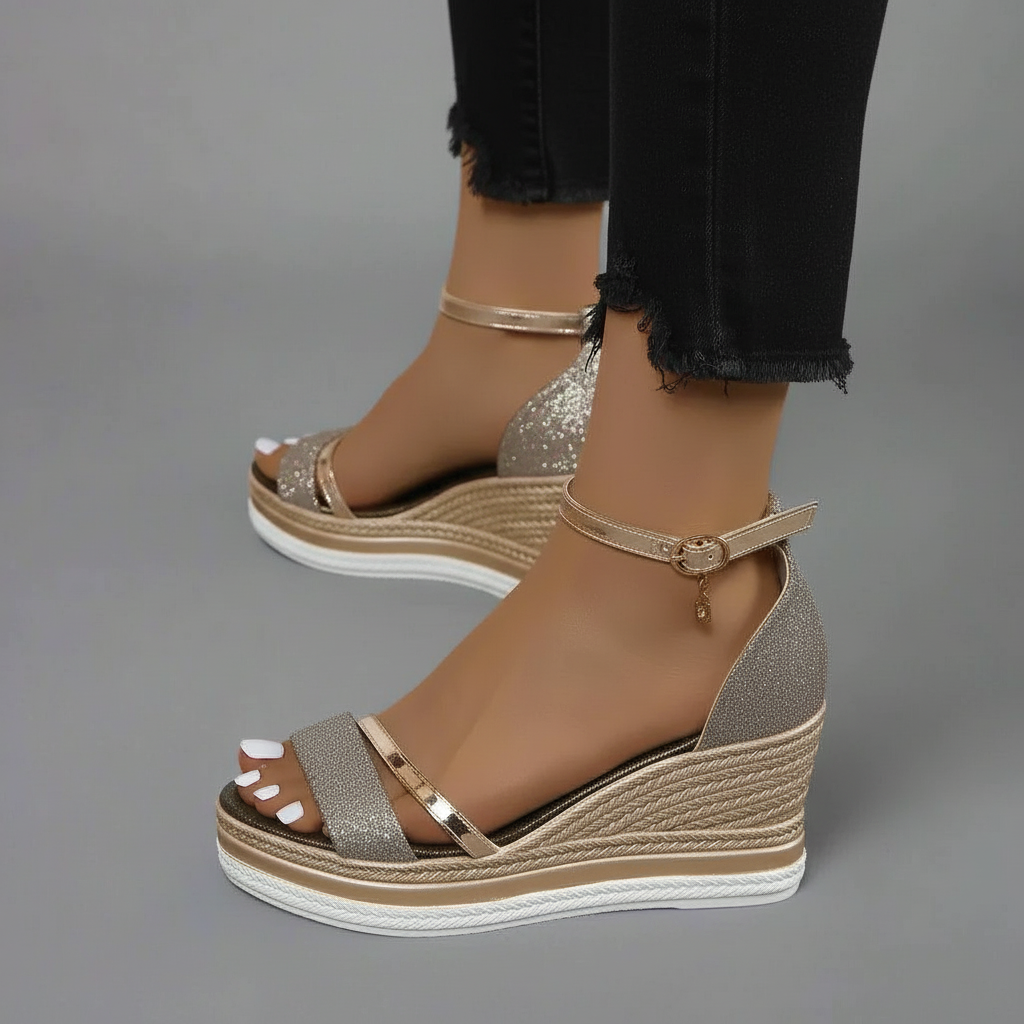 Ankle Strap Wedge Sandals for Women