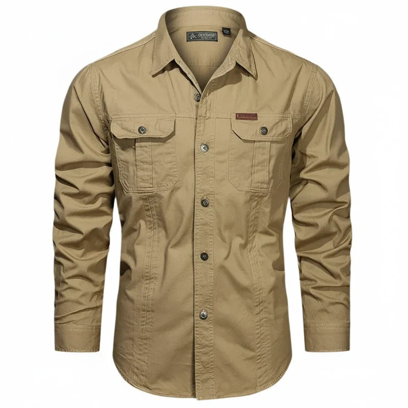 Button-Down Long Sleeve Shirt for Men