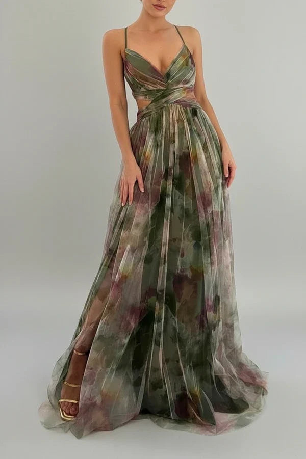 Floral A-Line Maxi Dress for Women