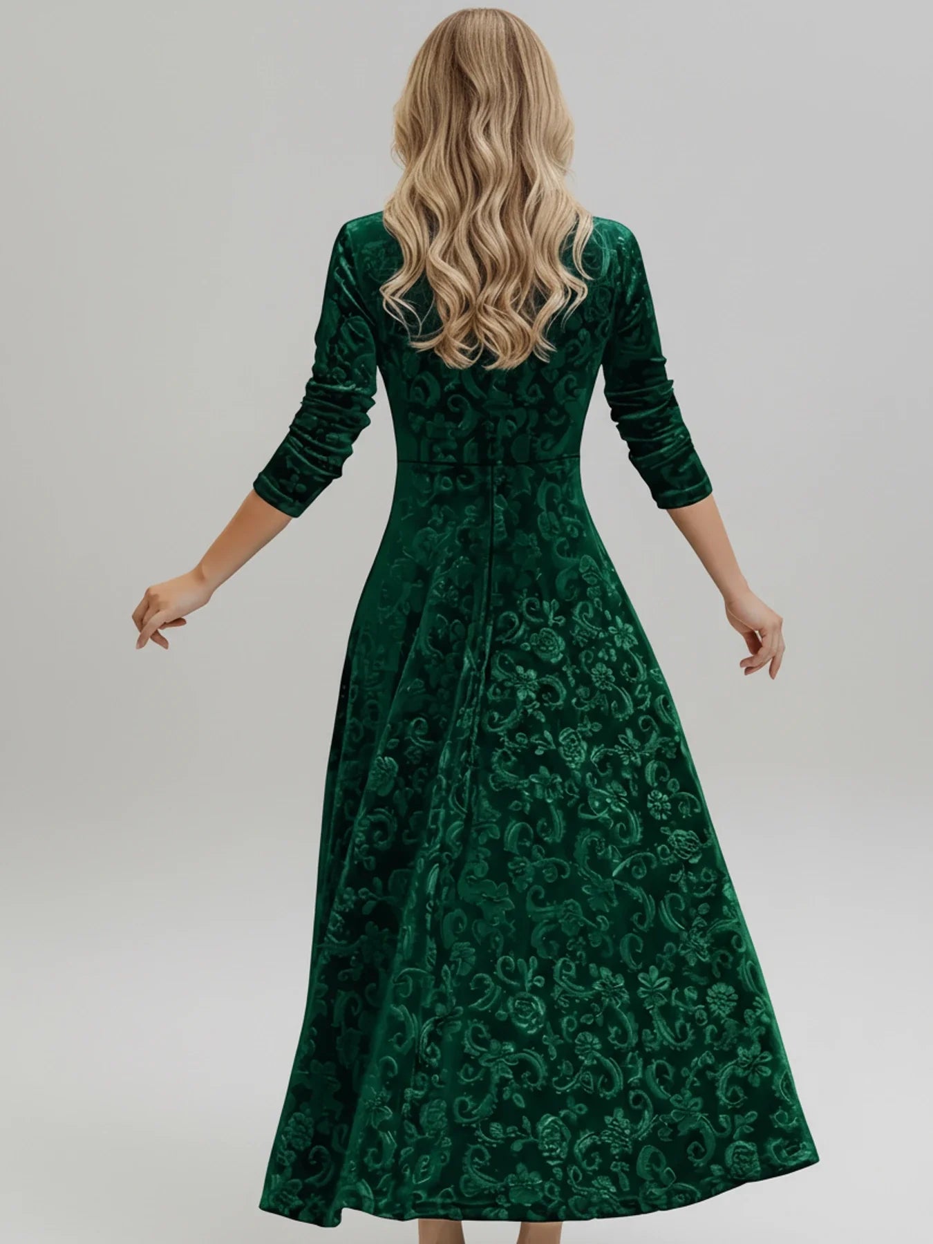 Floral A-Line Midi Dress for Women