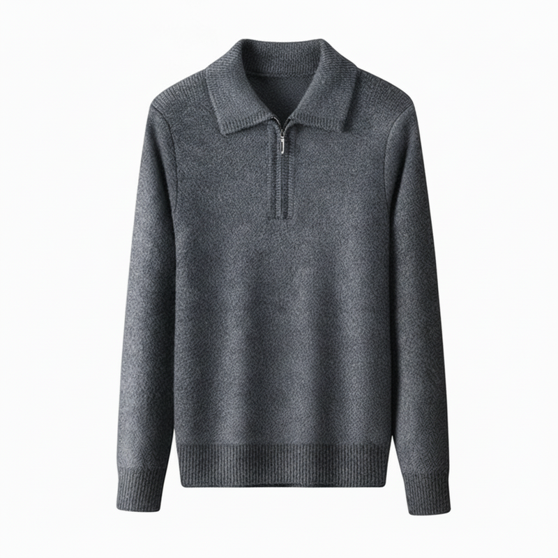 Half-Zip Collared Sweater for Men