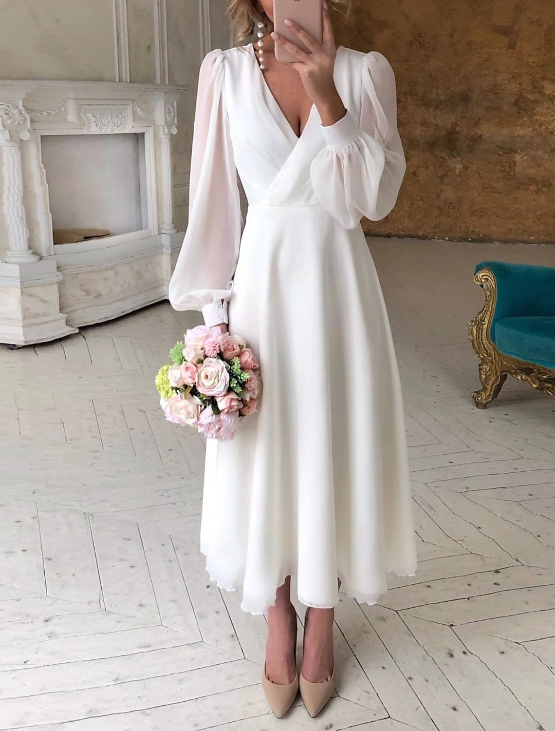Bella | Women Wedding Guest Long Sleeve Dress