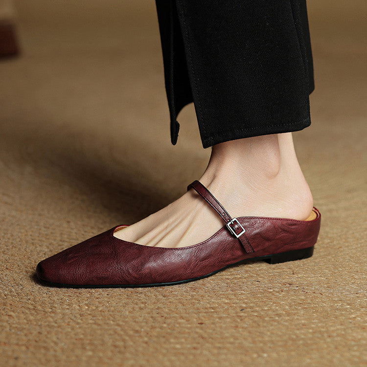 Grace | Women Genuine Leather Slip-On Mules