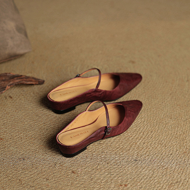 Grace | Women Genuine Leather Slip-On Mules