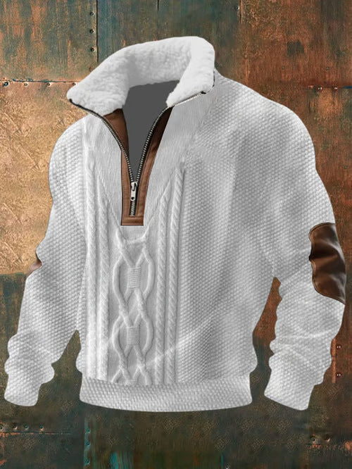 Nick | Men High Collar Zip Sweater