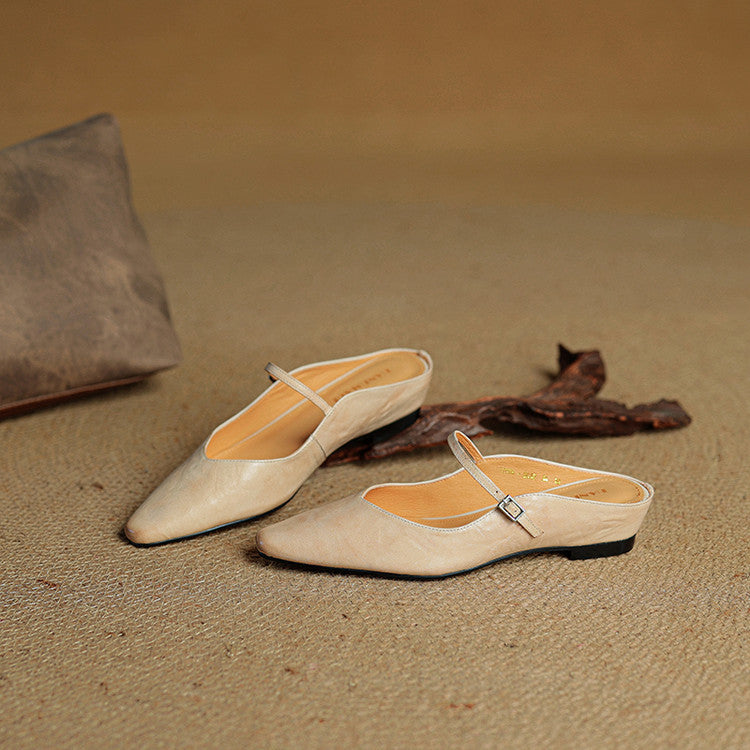 Grace | Women Genuine Leather Slip-On Mules