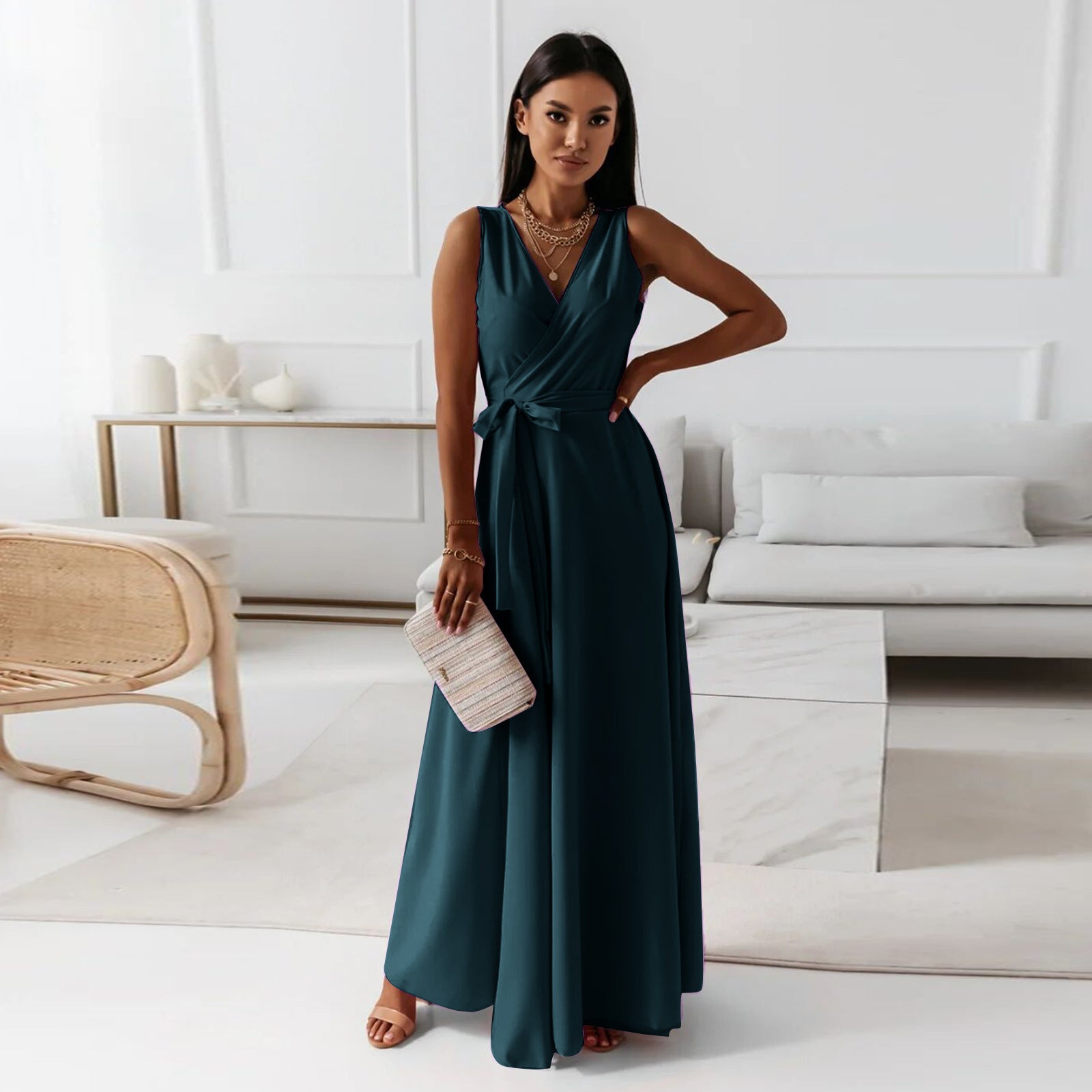 Donna | Women Wedding Guest Wrap Maxi Dress