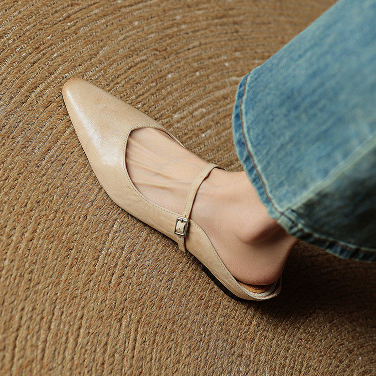 Grace | Women Genuine Leather Slip-On Mules