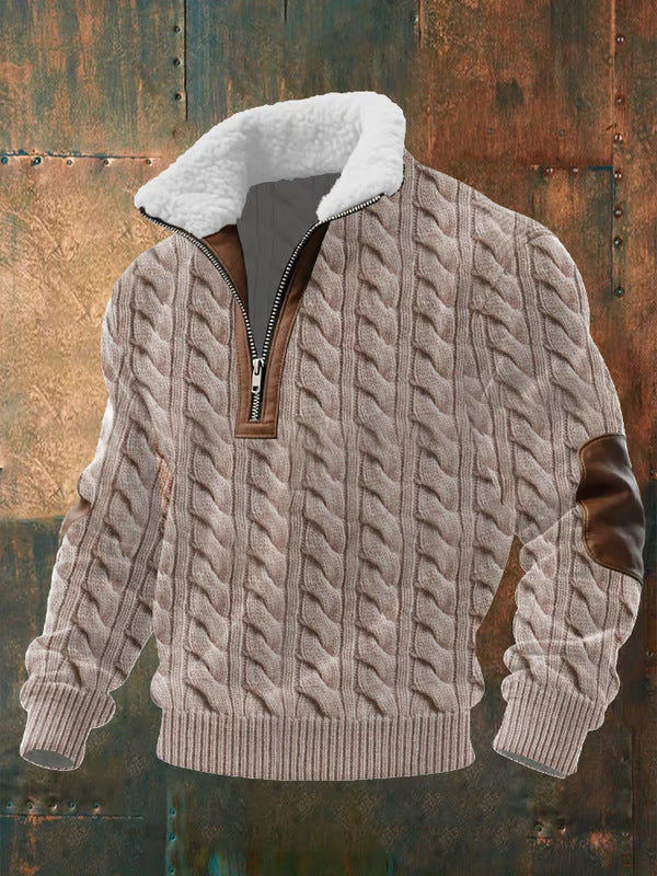 Paul | Men Zip Raised Collar Sweater