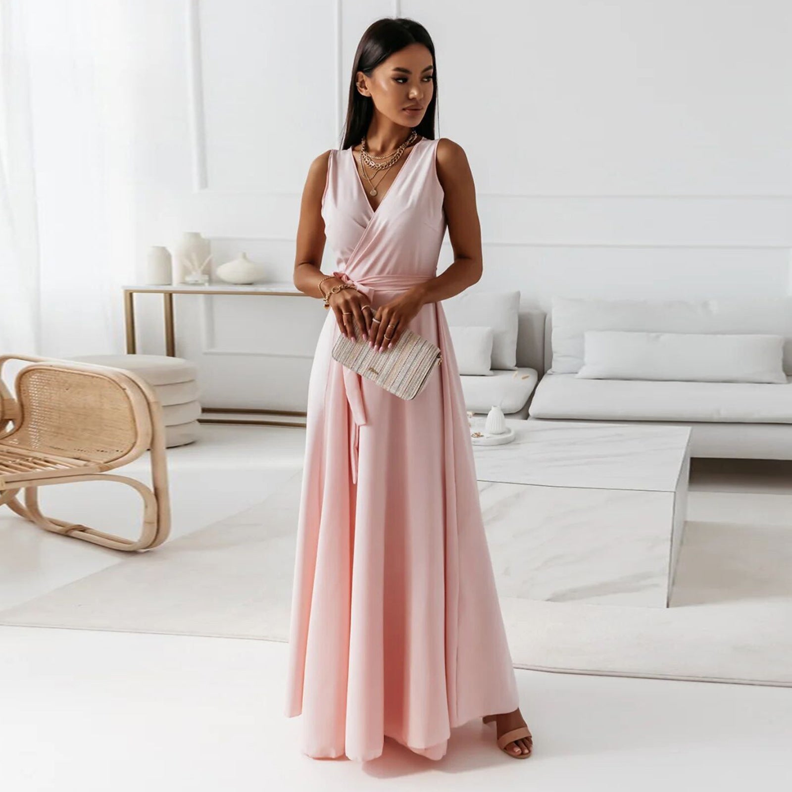 Donna | Women Wedding Guest Wrap Maxi Dress