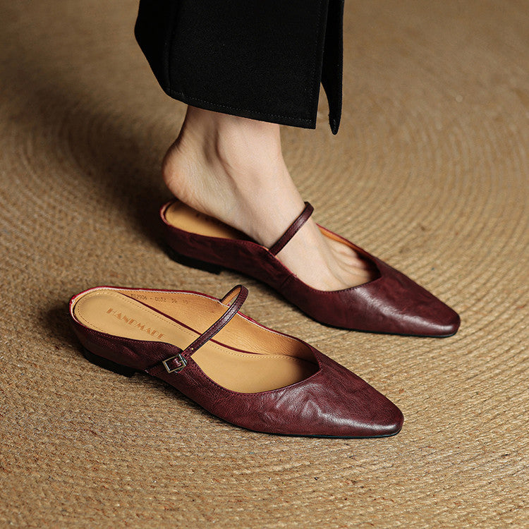Grace | Women Genuine Leather Slip-On Mules