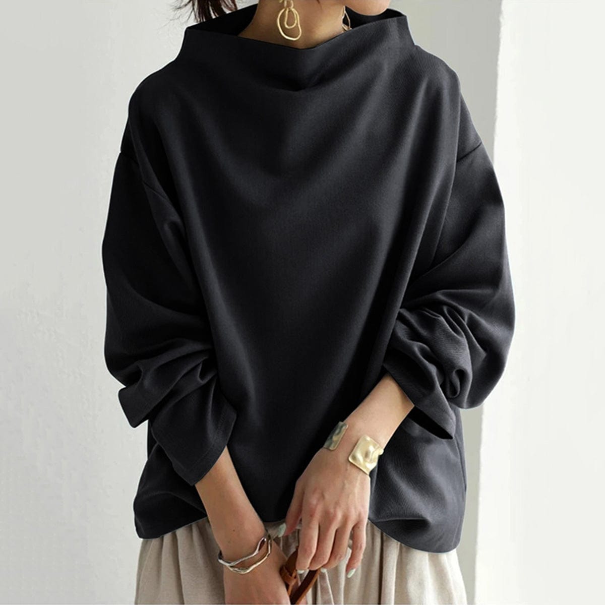 Olivia | Women Summer High-Neck Soft Knit Top