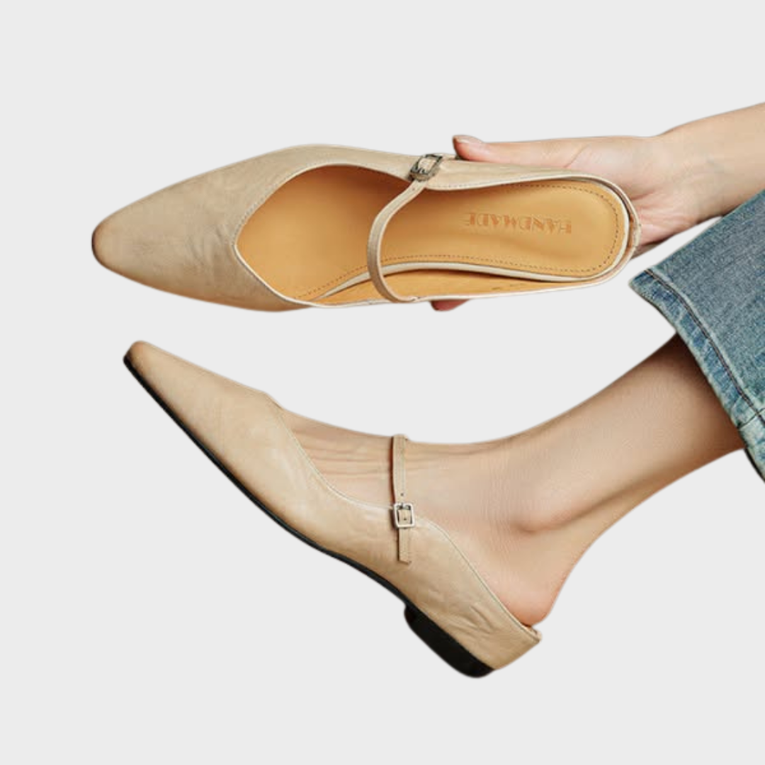 Grace | Women Genuine Leather Slip-On Mules