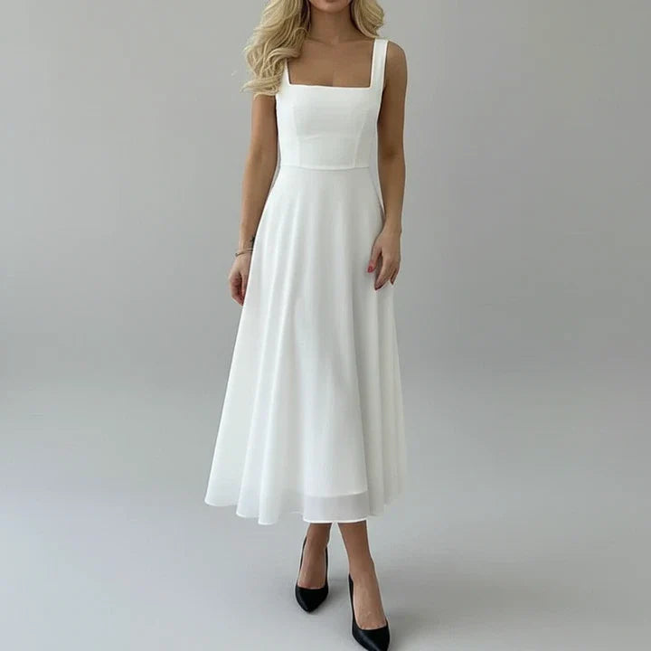 Sleeveless A-Line Midi Dress for Women