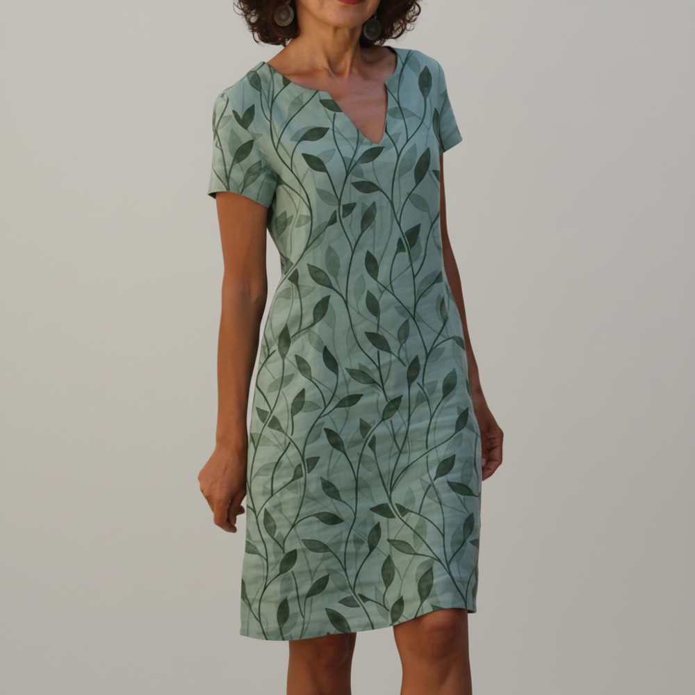 V-Neck Summer Midi Dress for Women