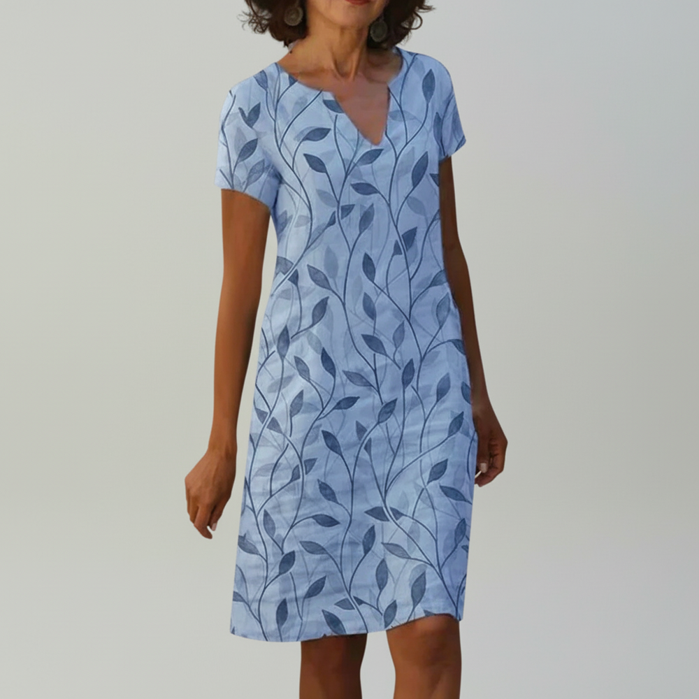 V-Neck Summer Midi Dress for Women