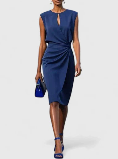Jenny | Women Sophisticated Ruched Midi Dress