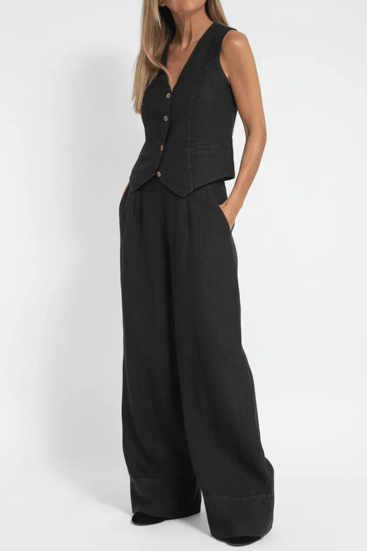 Wide Leg Two-Piece Set for Women