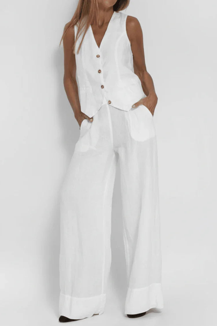 Wide Leg Two-Piece Set for Women