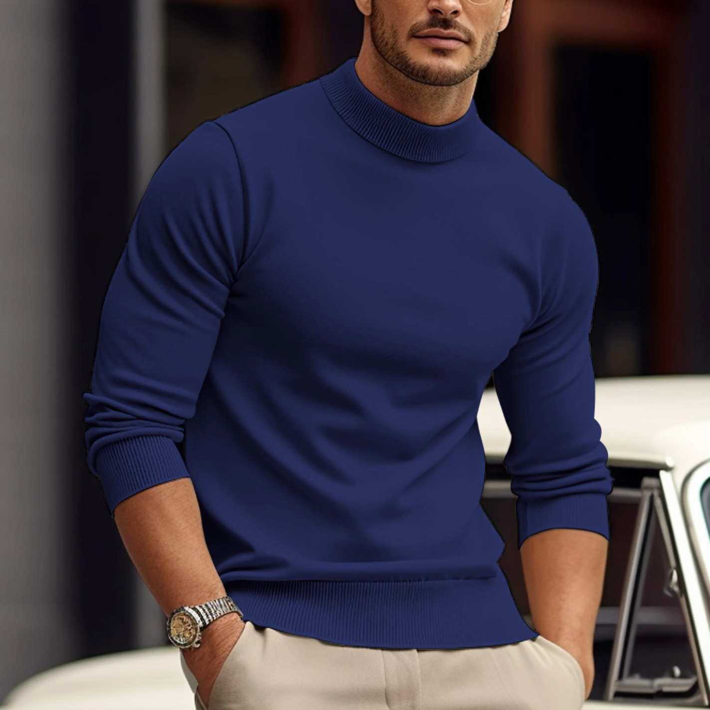 Arlo | Men's Fitted Turtleneck Sweater