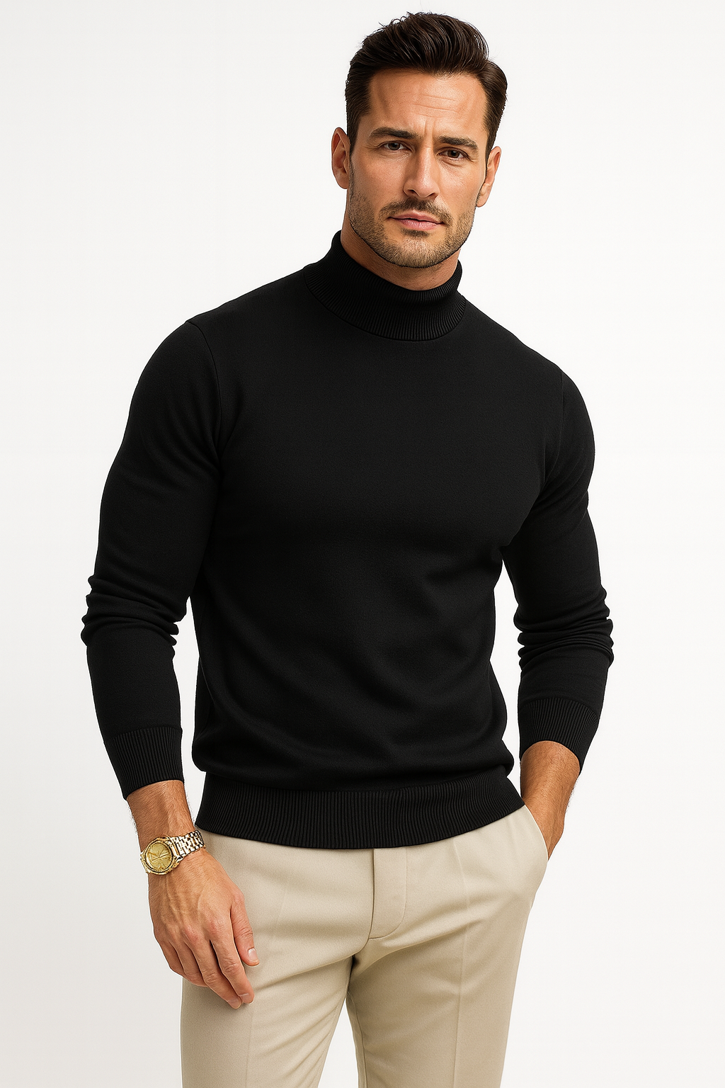Arlo | Men's Fitted Turtleneck Sweater