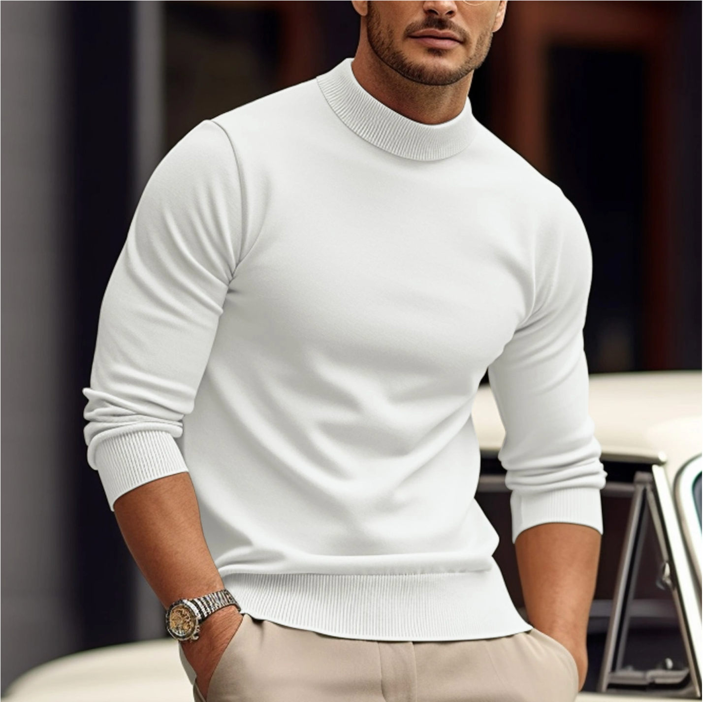 Arlo | Men's Fitted Turtleneck Sweater