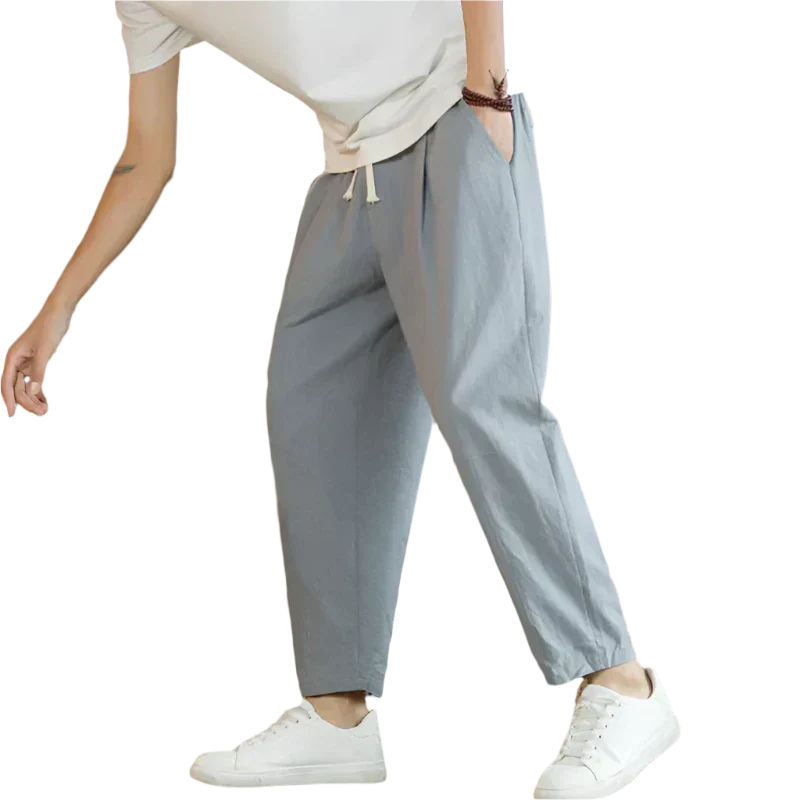 Arthur | Men's Loose Fit Drawstring Cropped Pants