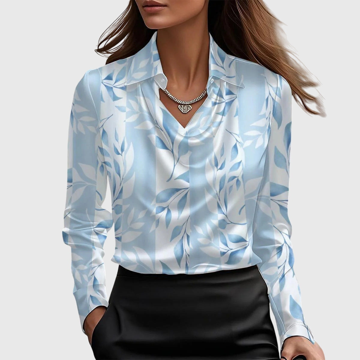 Nicole | Women Elegant Satin Blouse