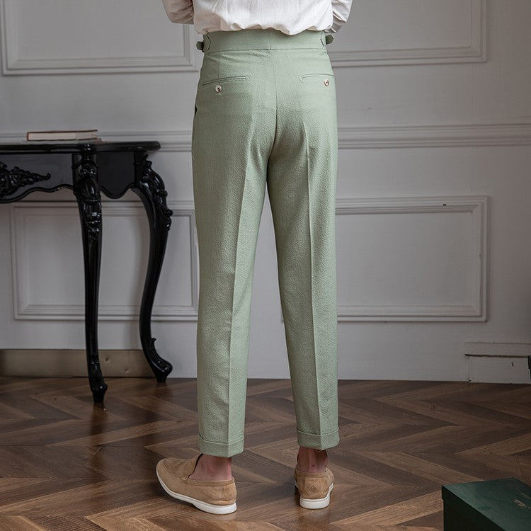 Barney | Men's Pleated Cuffed Dress Pants