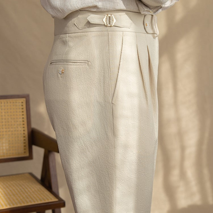 Barney | Men's Pleated Cuffed Dress Pants