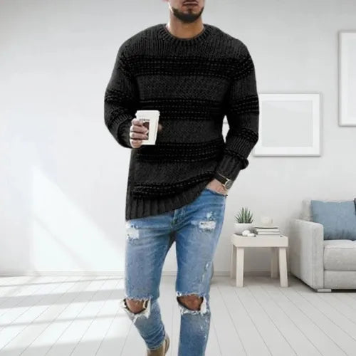 Ben | Men's Striped Crew Neck Sweater