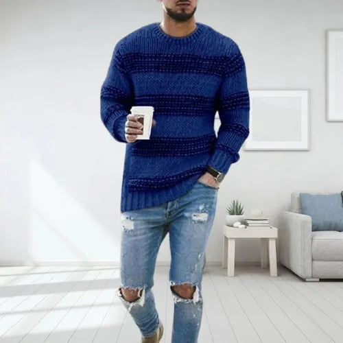 Ben | Men's Striped Crew Neck Sweater
