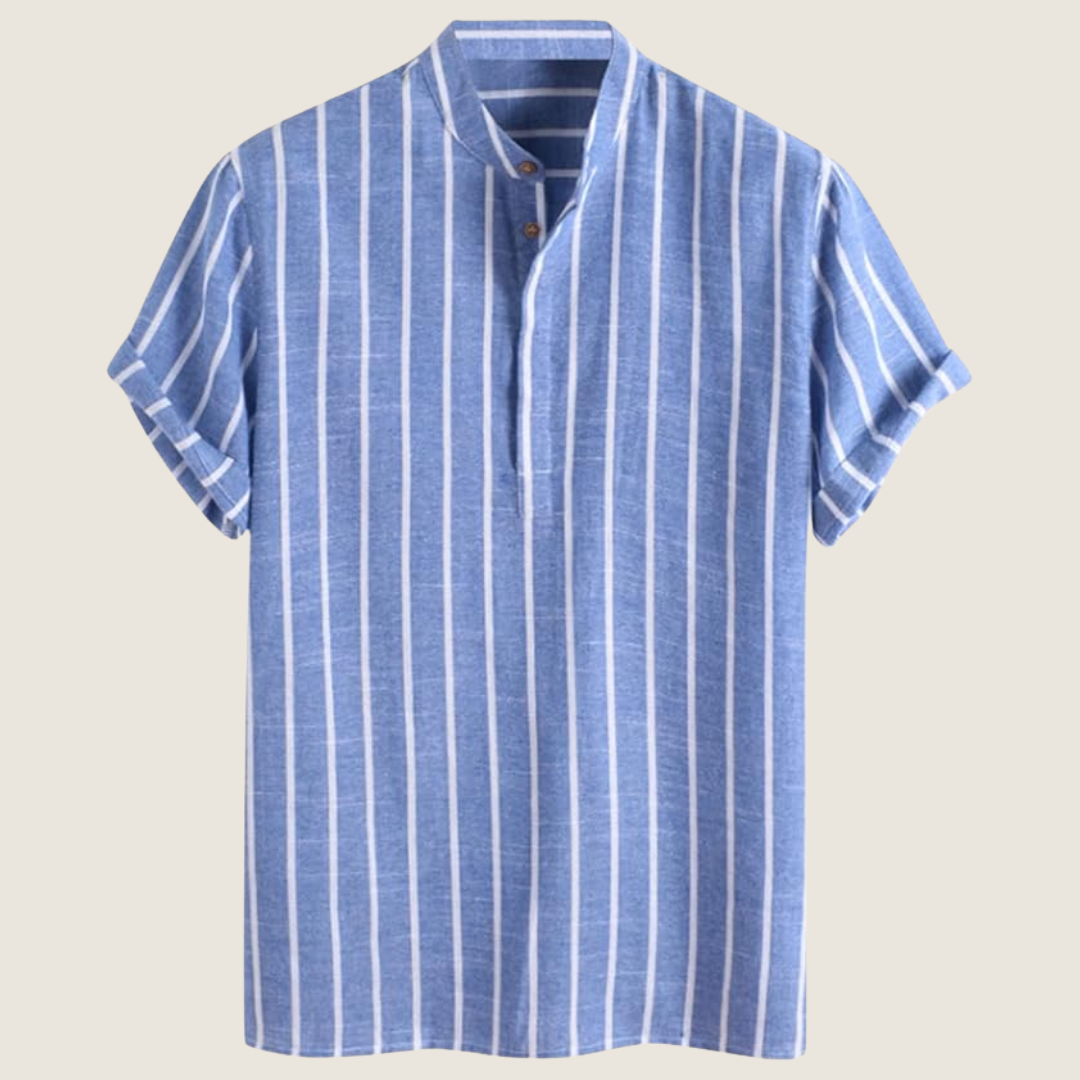 Bennett | Men's Short Sleeve Striped Henley Shirt