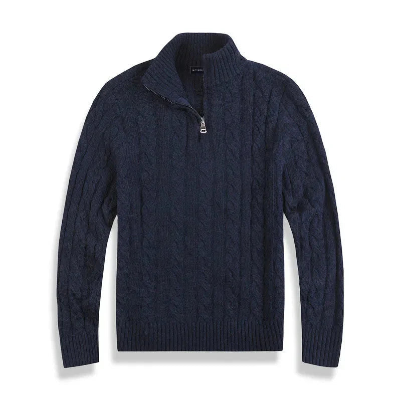 Brad | Men's Quarter-Zip Cable Knit Sweater