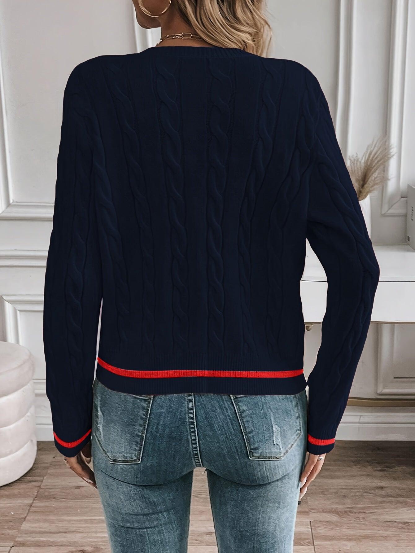 Brianna | Women's Cable Knit Button-Front Cardigan