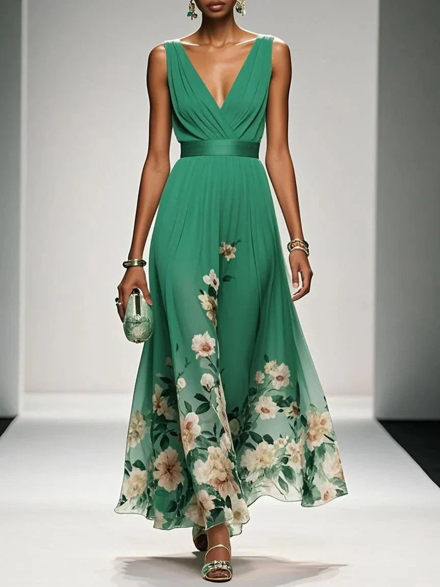 Madison | Women Summer Floral Chiffon Floral Maxi Dress